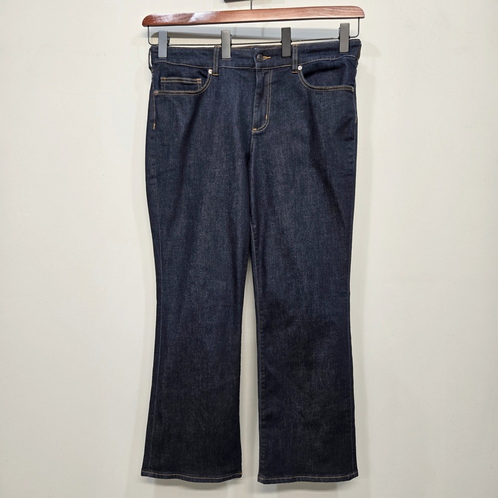 Lands' End Bootcut Jeans Plus Size 16W Dark Wash Denim Mid Rise Curvy Stretch